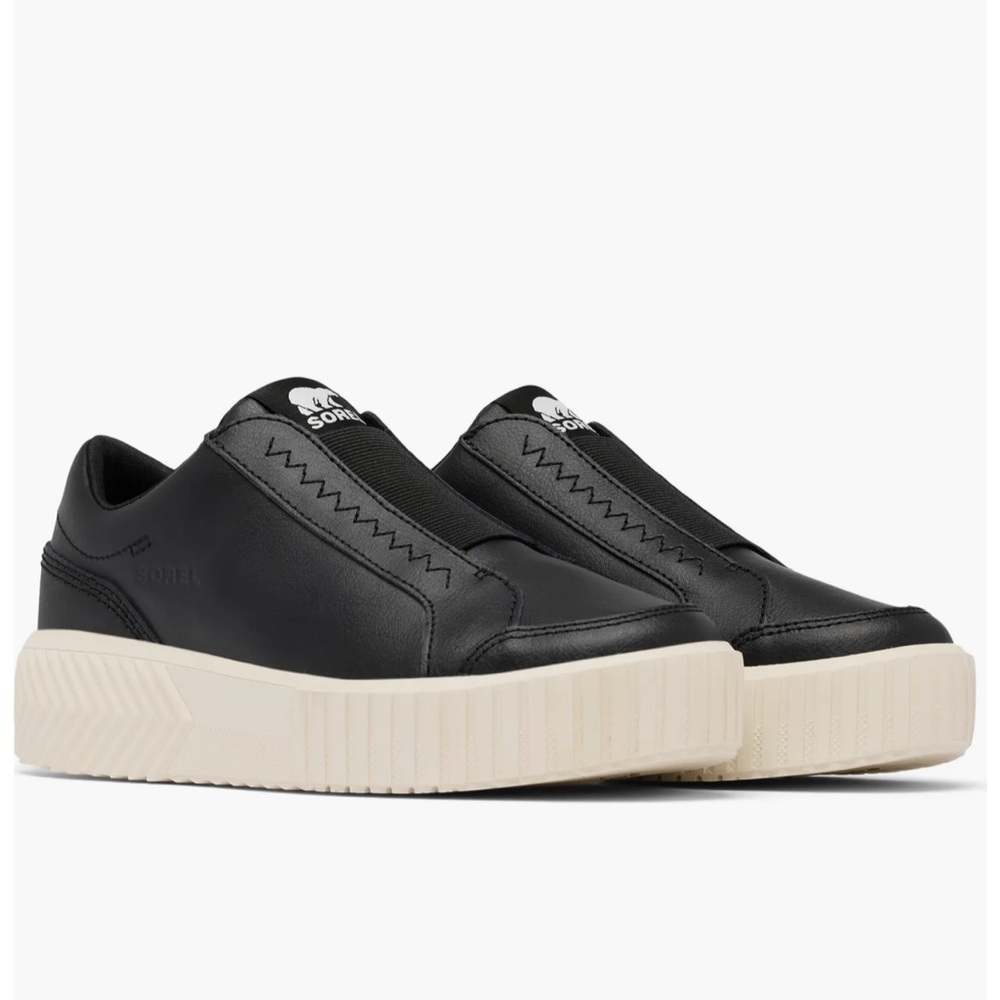 Sorel Black Slip-On Shoes with Cream Soles
